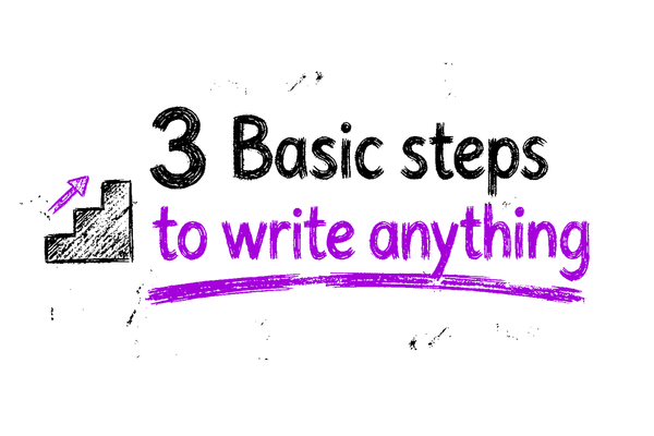 3 basic steps to write anything.